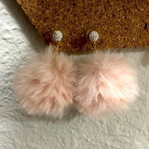 Kate Spade Pink Puff Dangle Earrings